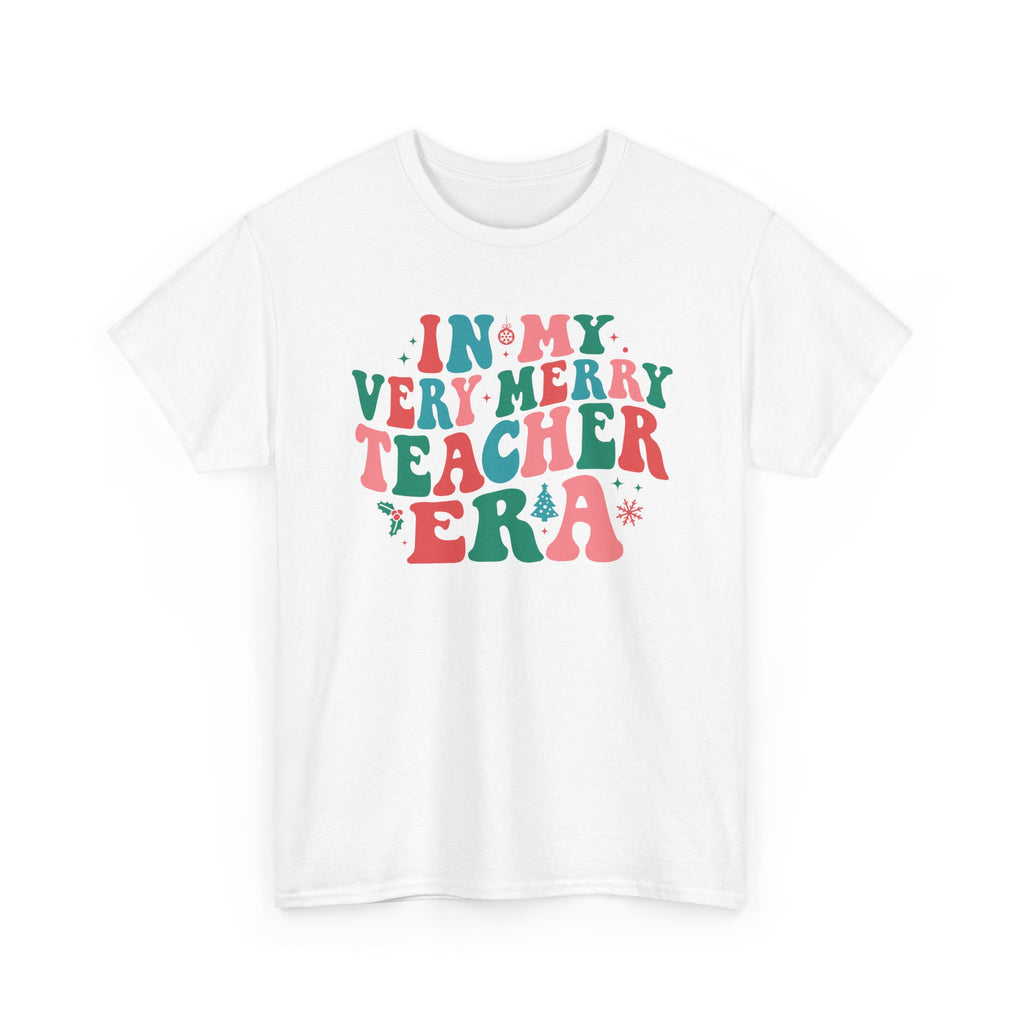 In My Very Merry Teacher Era Unisex Heavy Cotton Tee