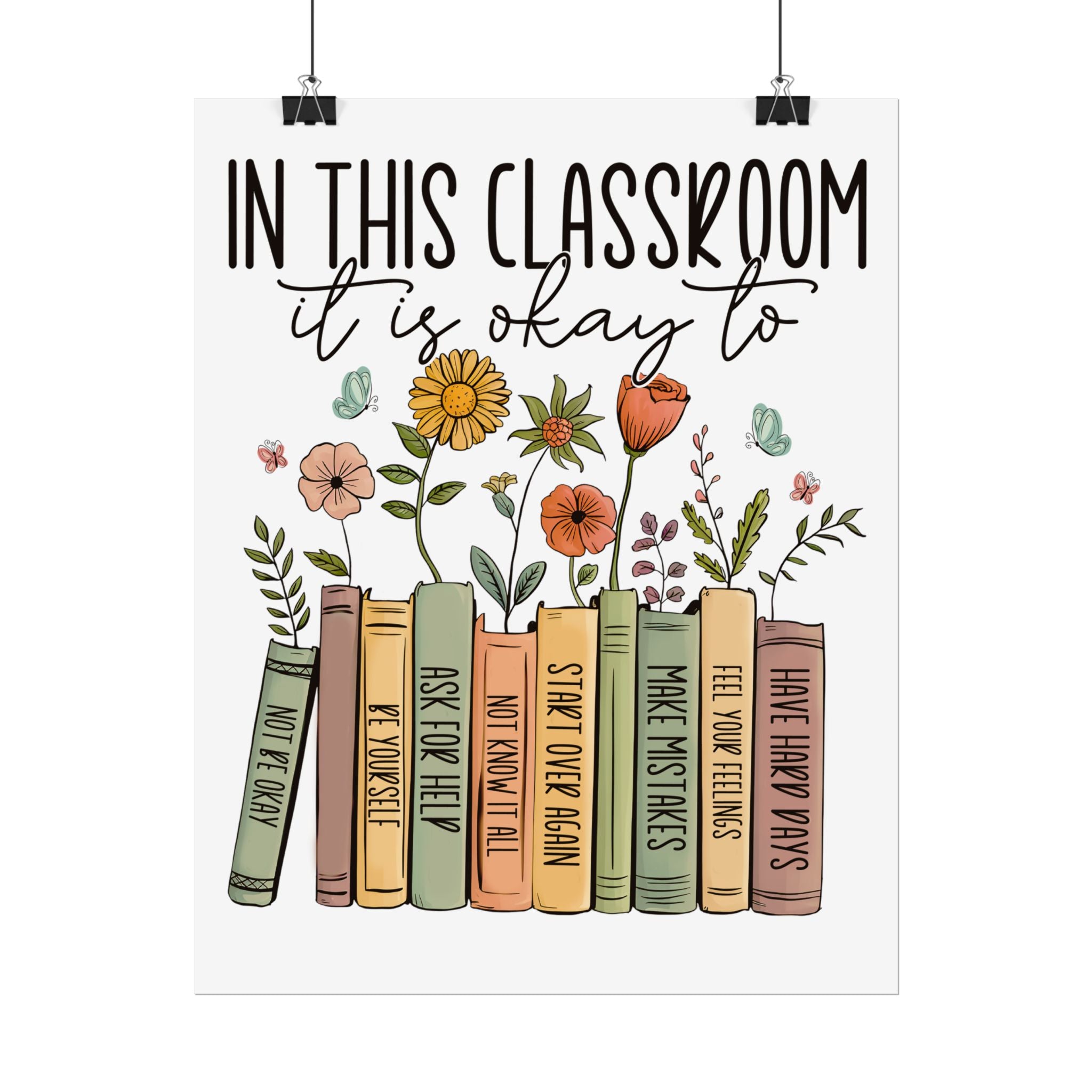 Rolled Posters, Classroom Motivational Teacher Decor, Positive Vibes Gift, Wall Art, Educator Inspirational Print, Classroom Decor
