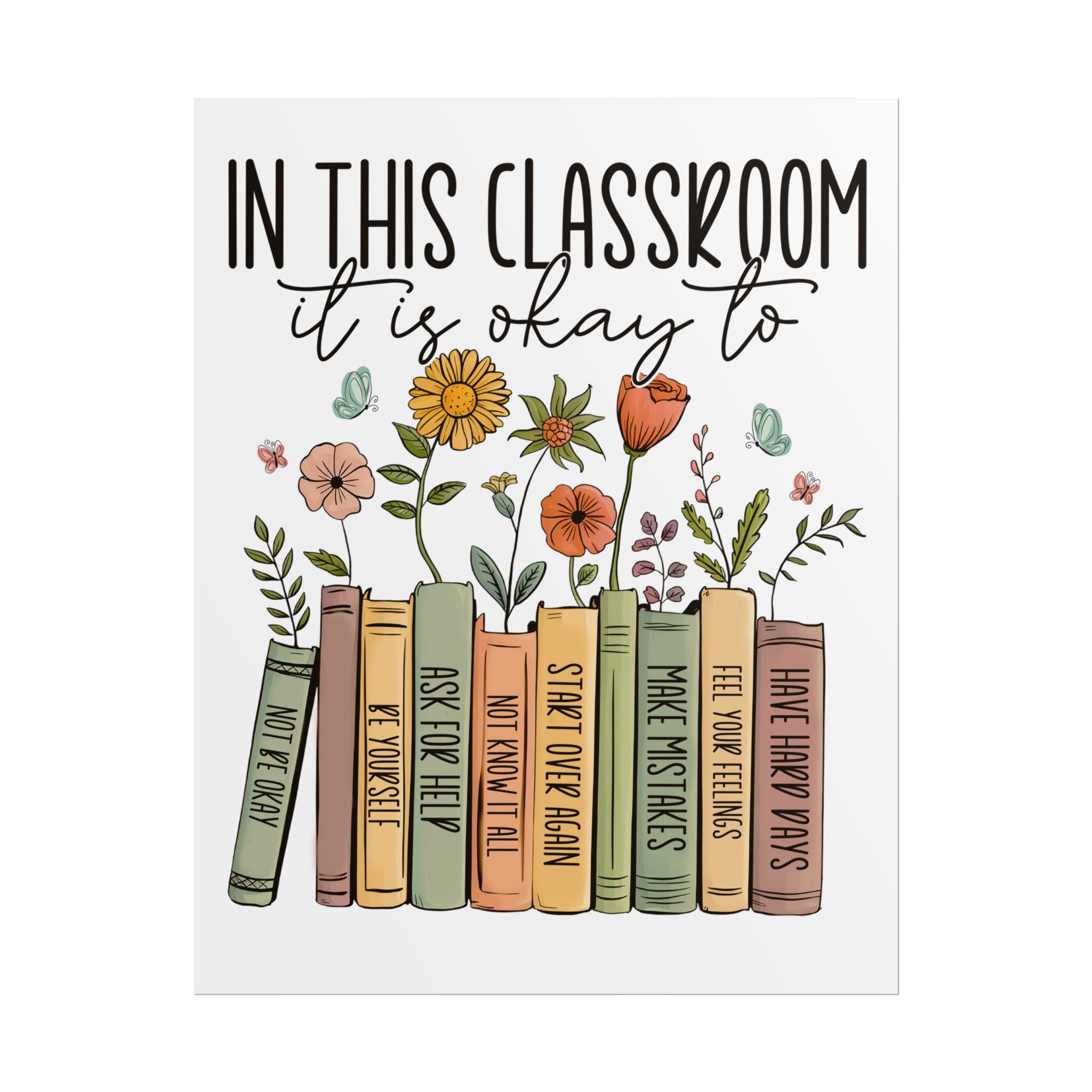 Rolled Posters, Classroom Motivational Teacher Decor, Positive Vibes Gift, Wall Art, Educator Inspirational Print, Classroom Decor