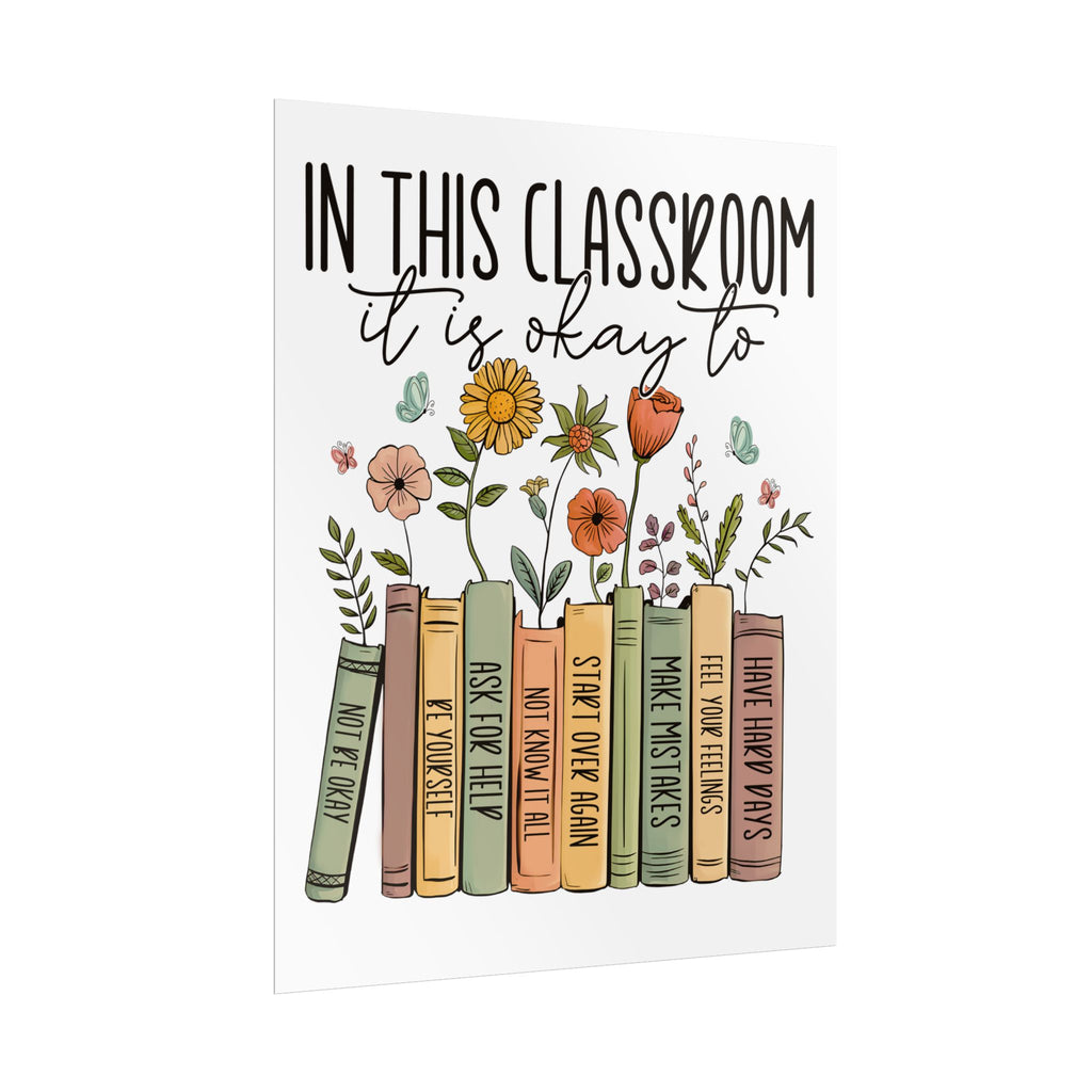 Rolled Posters, Classroom Motivational Teacher Decor, Positive Vibes Gift, Wall Art, Educator Inspirational Print, Classroom Decor