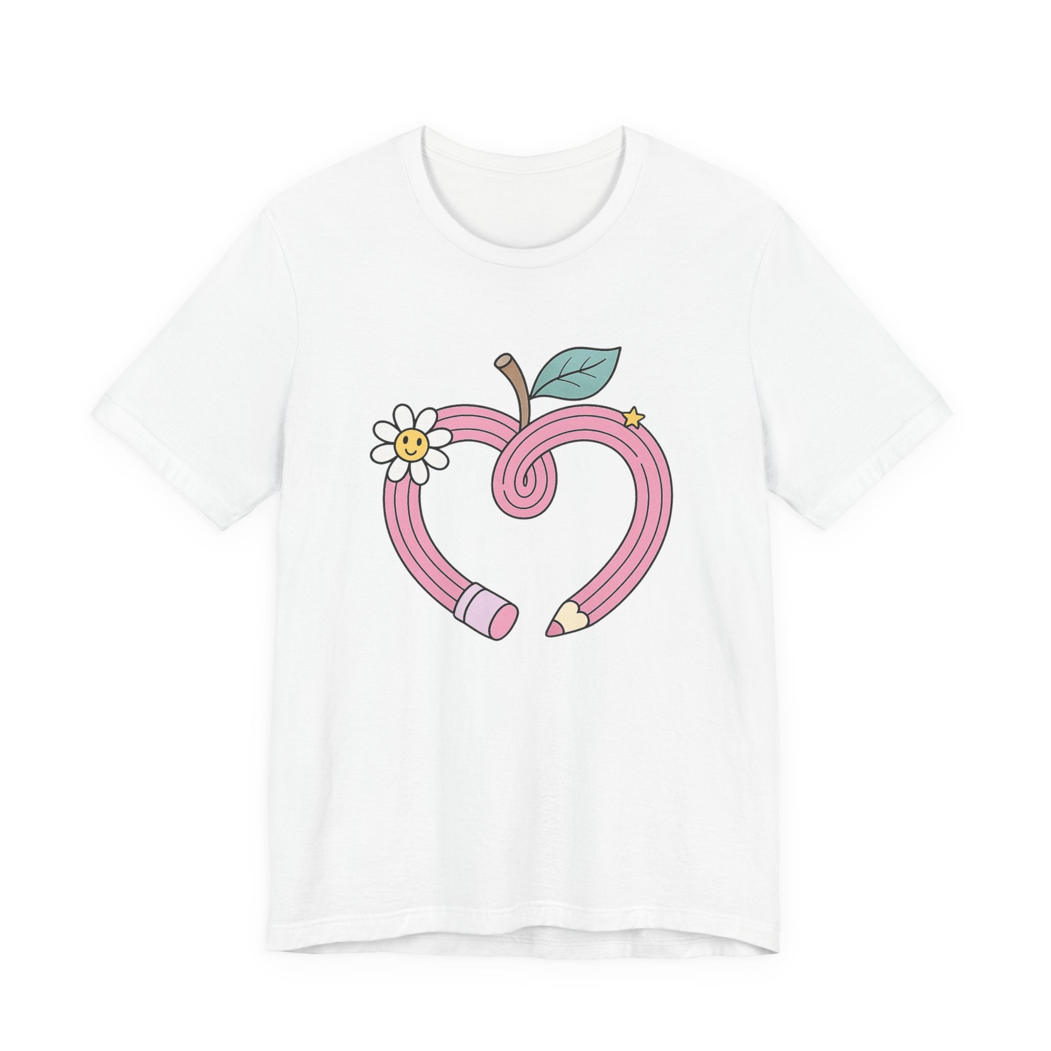 Teacher Heart Shape Pencil Tshirt, Education Gift Idea, School Teacher Shirt, Teacher Appreciation Tee, Classroom Apparel