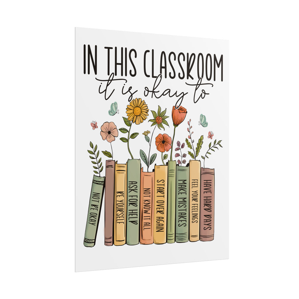 Rolled Posters, Classroom Motivational Teacher Decor, Positive Vibes Gift, Wall Art, Educator Inspirational Print, Classroom Decor