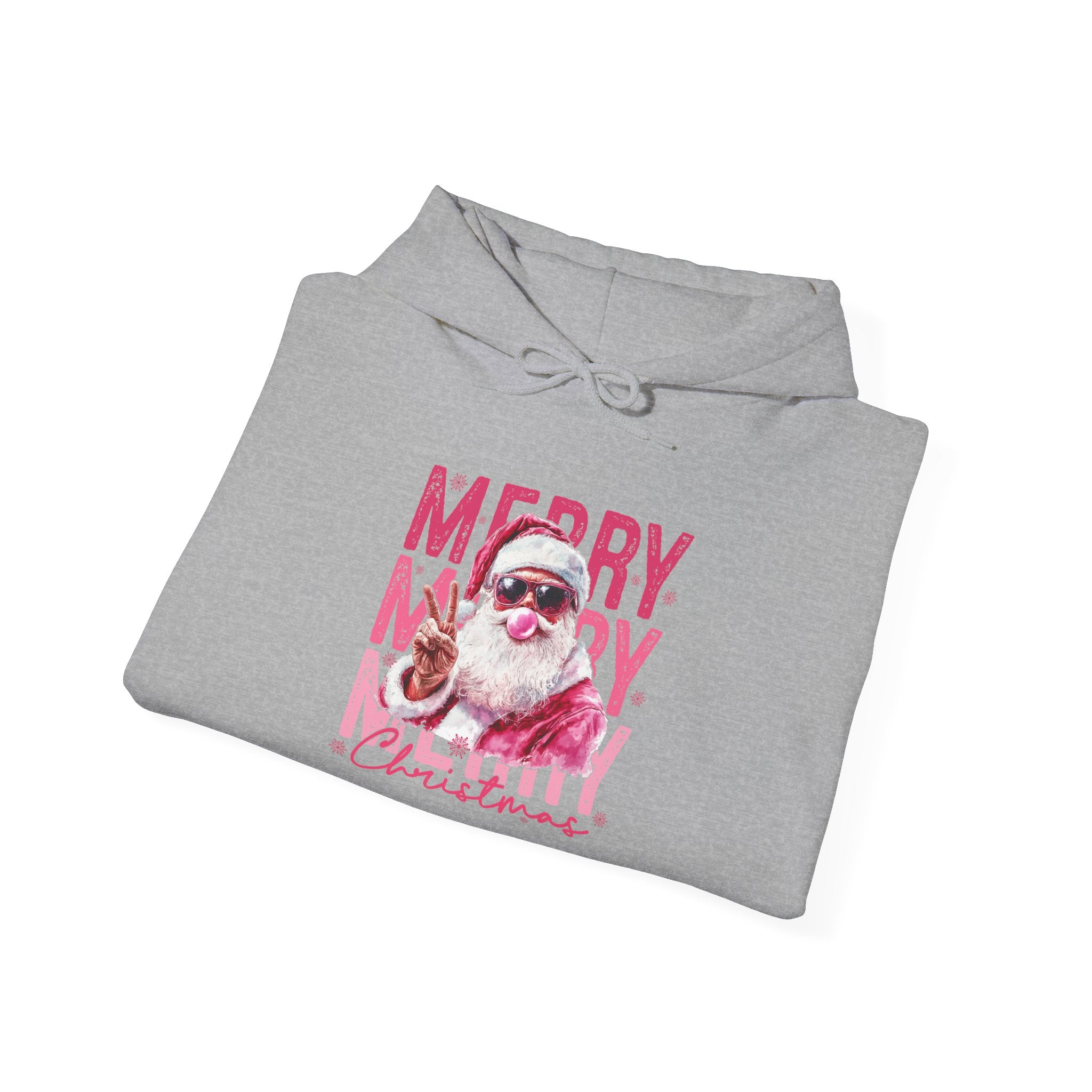 Merry Christmas Santa Hoodie, Holiday Sweatshirt, Christmas Gift for Him or Her, Cozy Winter Apparel, Unisex Christmas Sweatshirt