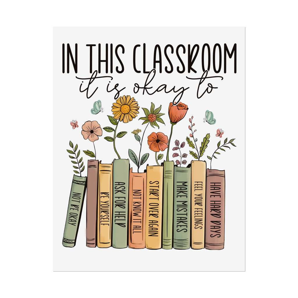 Rolled Posters, Classroom Motivational Teacher Decor, Positive Vibes Gift, Wall Art, Educator Inspirational Print, Classroom Decor
