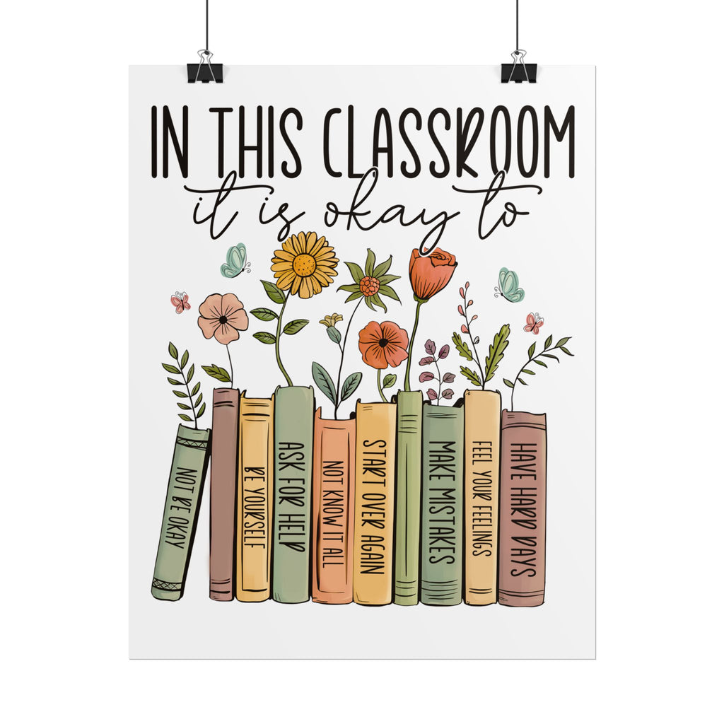 Rolled Posters, Classroom Motivational Teacher Decor, Positive Vibes Gift, Wall Art, Educator Inspirational Print, Classroom Decor
